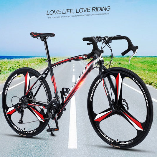 Cycling City Bend Road Bike 700C Variable Speed Shock Absorbing Adult Bicycle Double Disc Brake Cycling Bike Racing Special Bike
